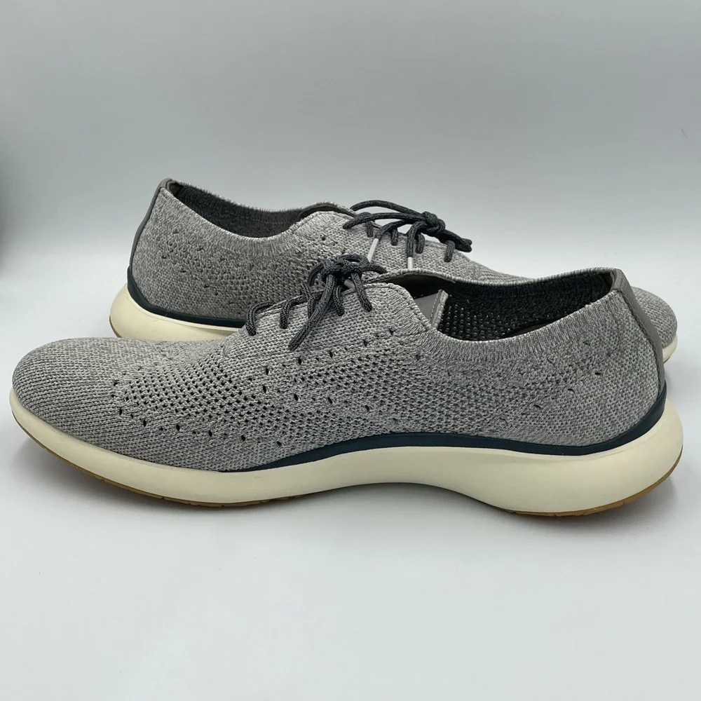 Cole Haan Mens Grand Troy Wingtip Oxford Shoes Size 11.5‎ Gray Knit C33769